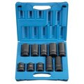 Grey Pneumatic Eagle GY9153 1" Drive 10 Pieces Truck Wheel Impact Socket Set GY9153